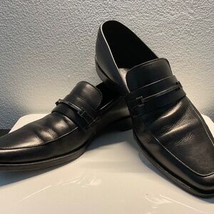 Hugo Boss loafer leather shoe used 8.5m black